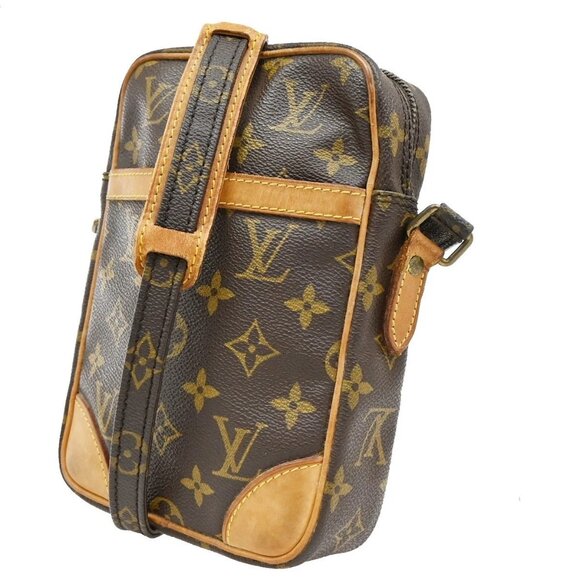 LOUIS VUITTON Danube Shoulder Bag Monogram Leather Brown France M45266 31KB528 - Picture 1 of 15